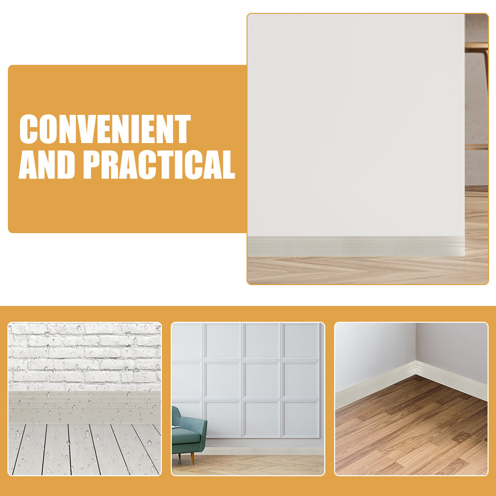 Baseboard Molding Trim - 1 Roll Self-Adhesive TV Background Wall