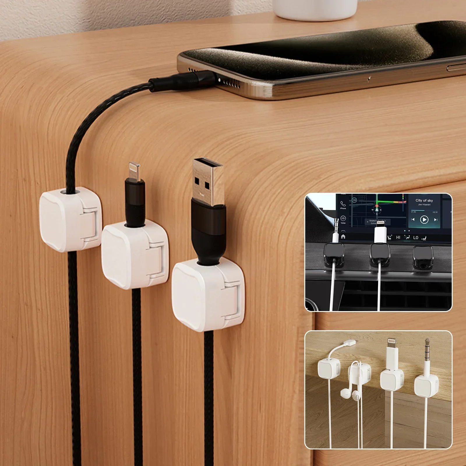 6/12/24PCS Magnetic Cable Orga - Wall Anchor Plastic 评论和价格