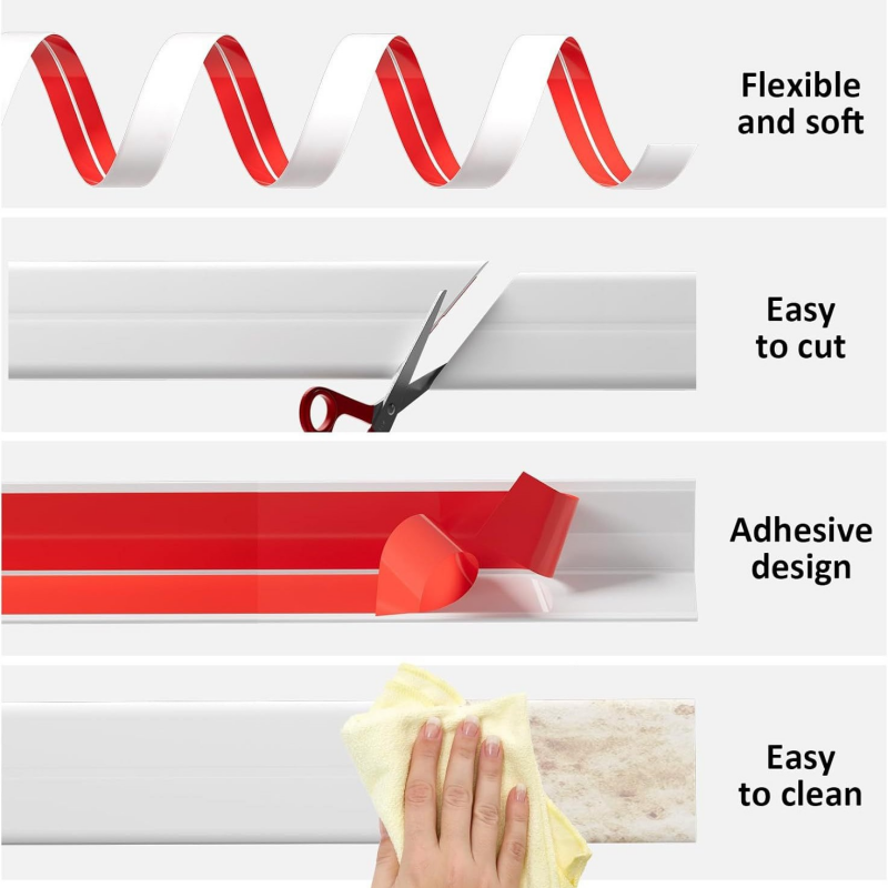 1Roll 3metersx2cm Self-Adhesiv - Baseboard Molding Trim 评论和价格