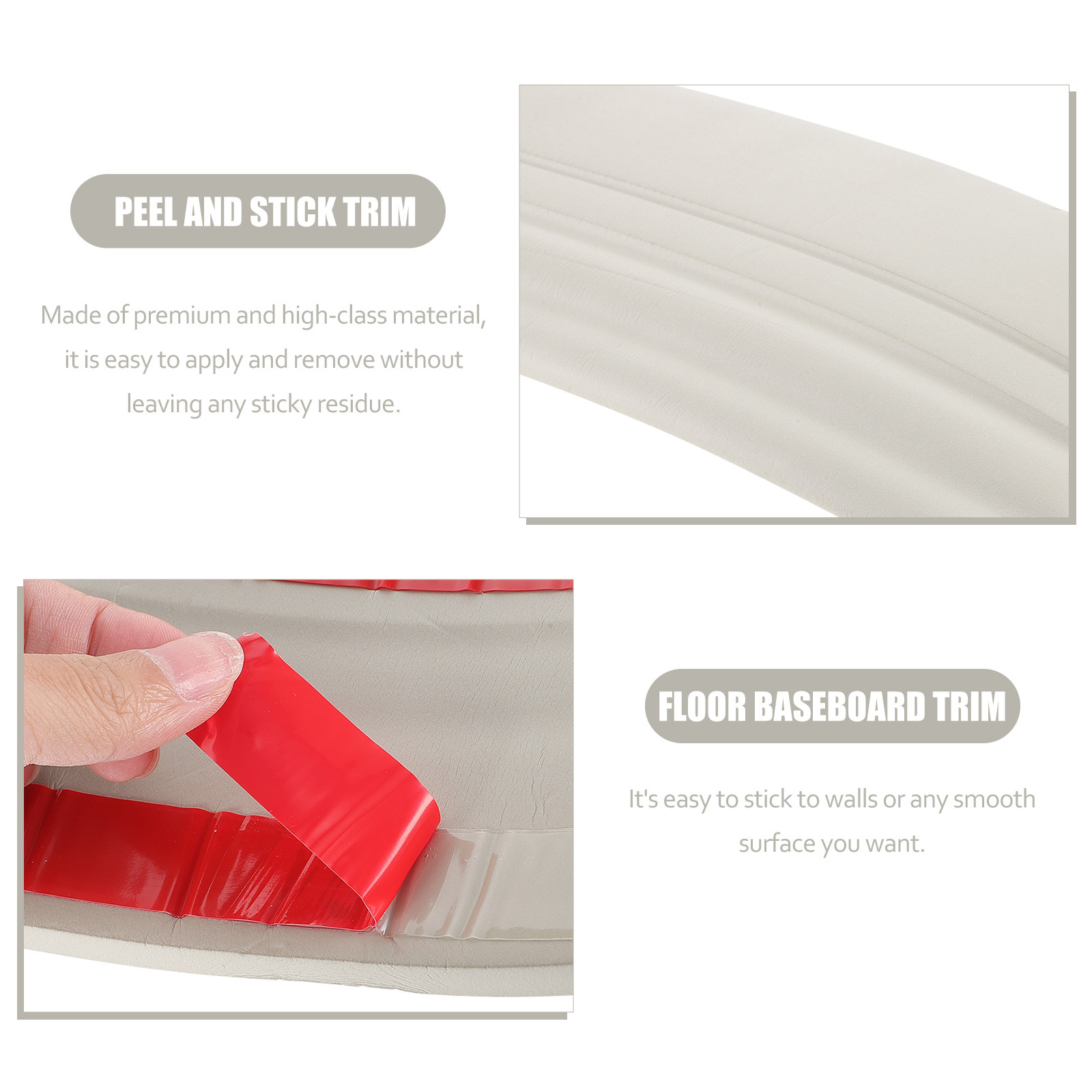 1 Roll Peel and Stick Floor Ba - Baseboard Molding Trim 评论和价格