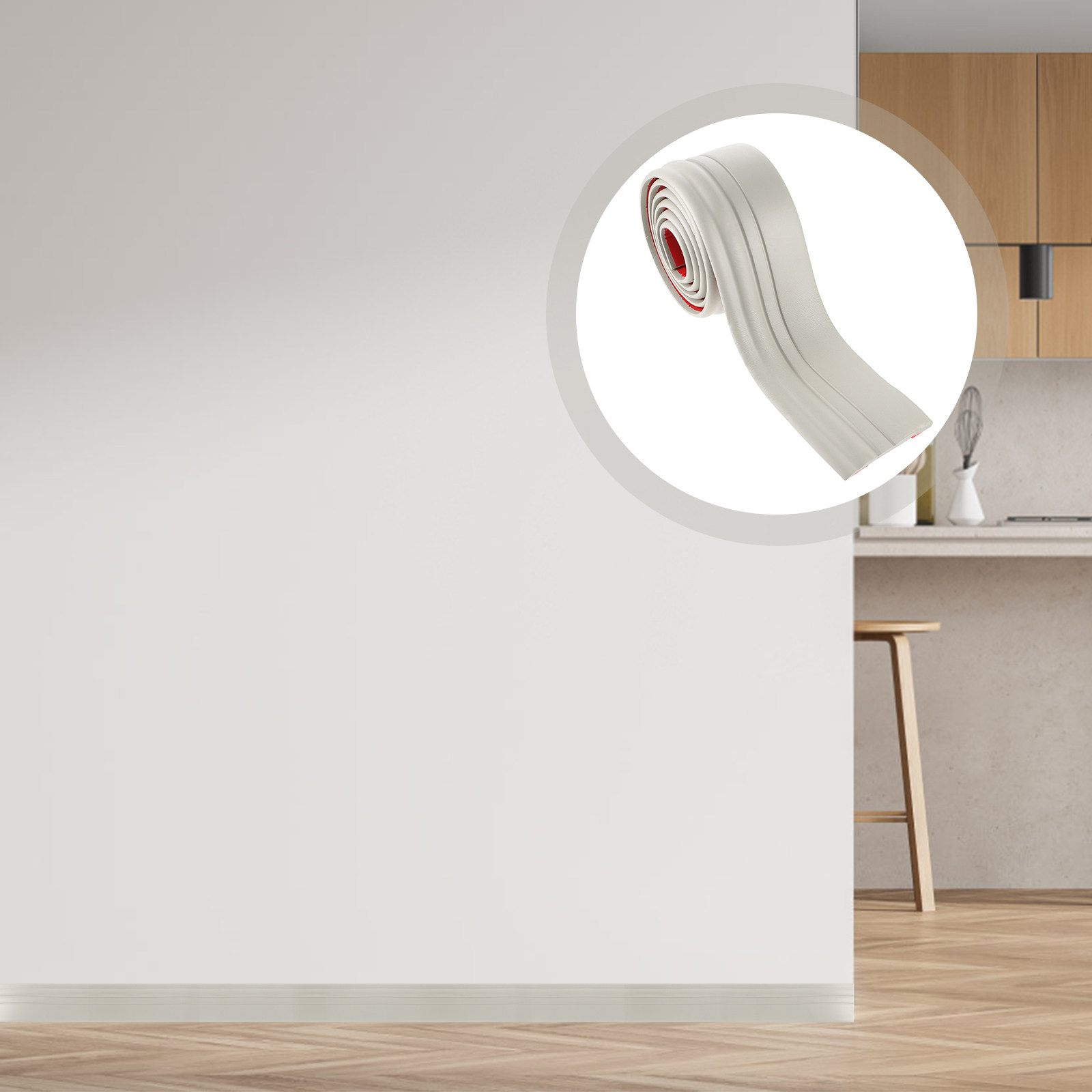 1 Roll Peel and Stick Floor Ba - Baseboard Molding Trim 评论和价格