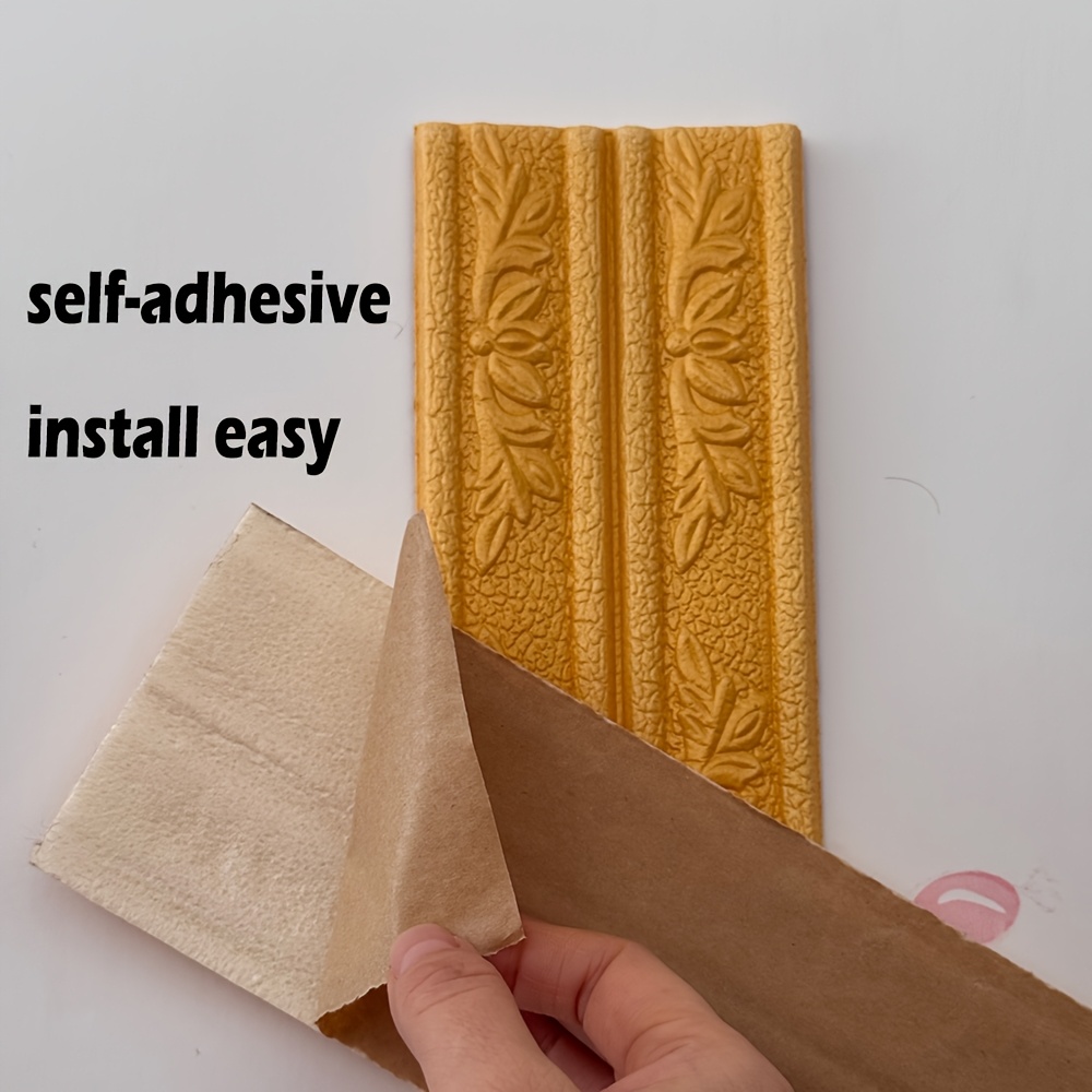 2pcs Emboss Self Adhesive cell - Baseboard Molding Trim 评论和价格