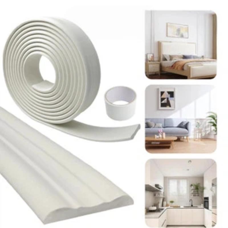 5M Soft Wall Trim Lines Self-A - Baseboard Molding Trim 评论和价格