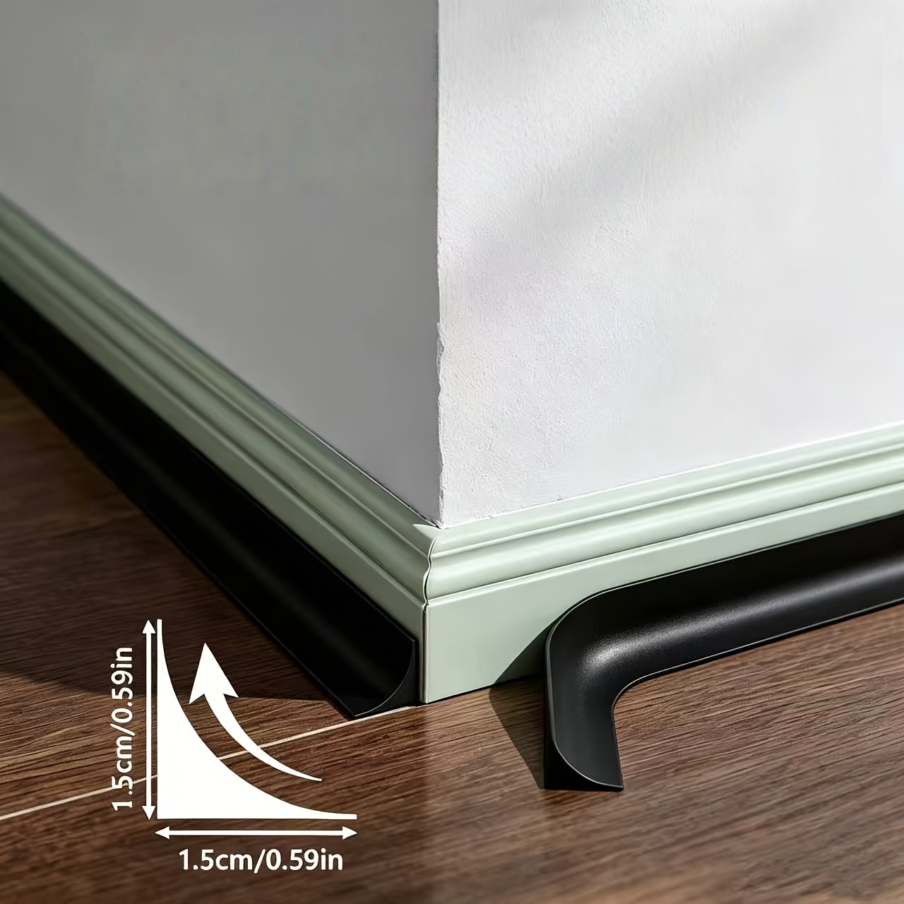 1PC 1//3/6m Self-Adhesive Flex - Baseboard Molding Trim 评论和价格