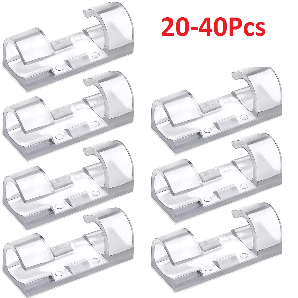 40PCS Cable Organizer Clips Ca - Wall Anchor Plastic 评论和价格