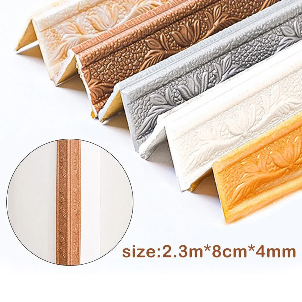 3D Self Stickers Wall Baseboar - Baseboard Molding Trim 评论和价格