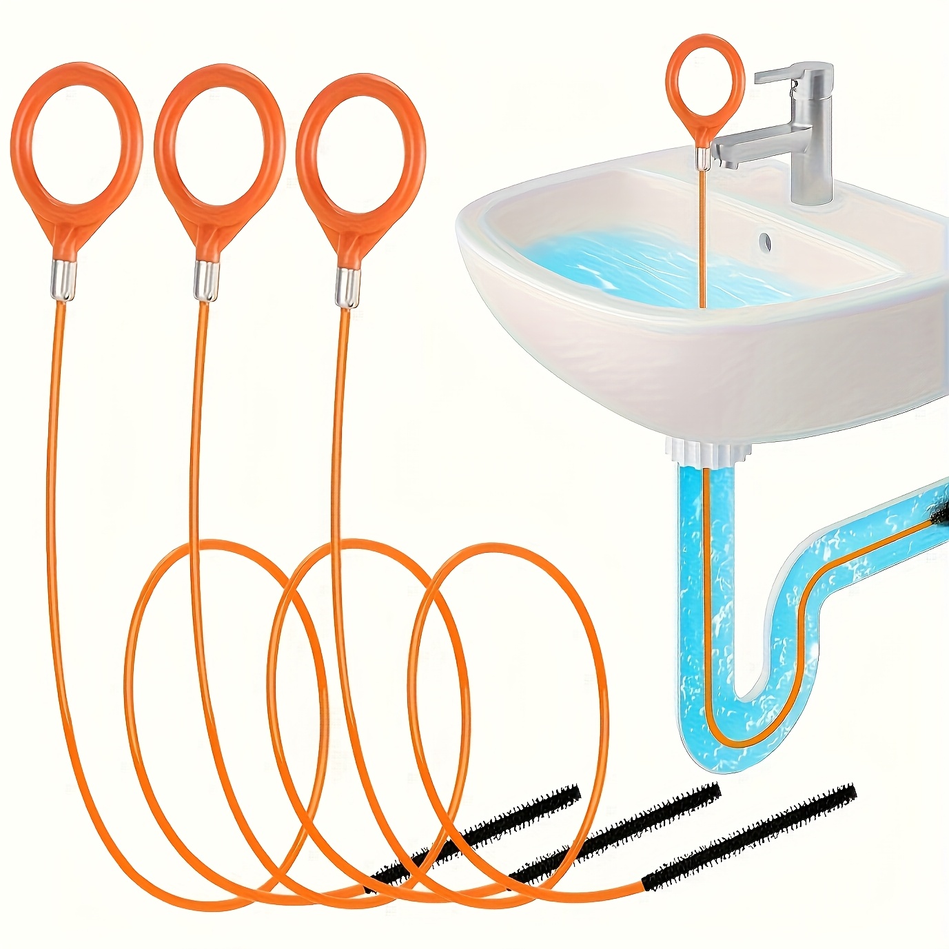 Sink Snake Hair Remover Tool,  - Plumbing Snake Drain 评论和价格