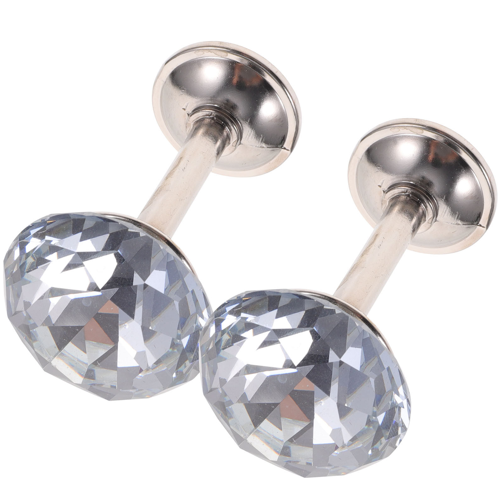 2Pcs Silver Curtains Tiebacks  - Wall Anchor Plastic 评论和价格