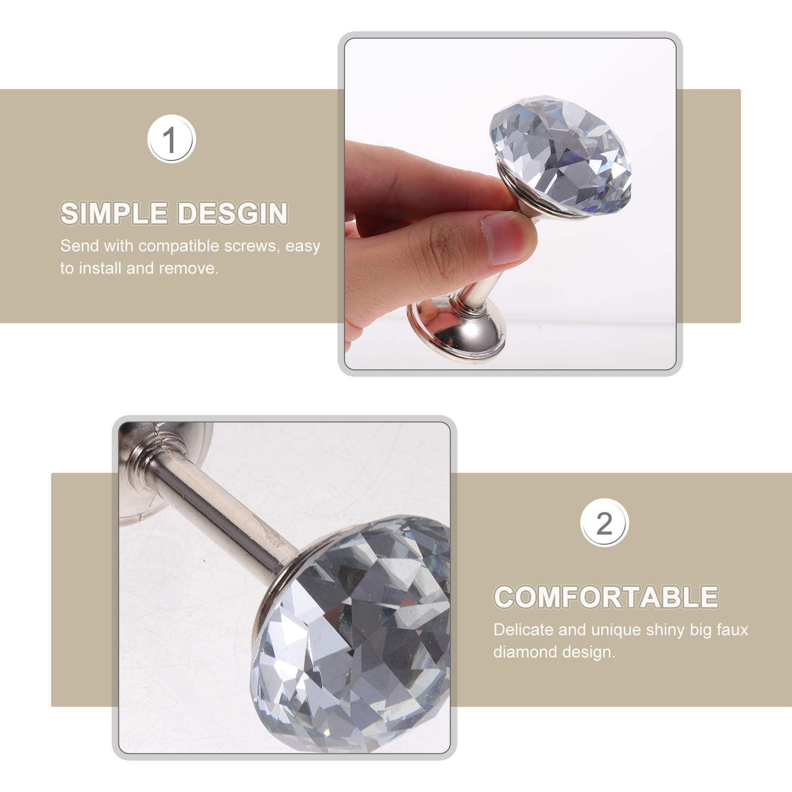 2Pcs Silver Curtains Tiebacks  - Wall Anchor Plastic 评论和价格