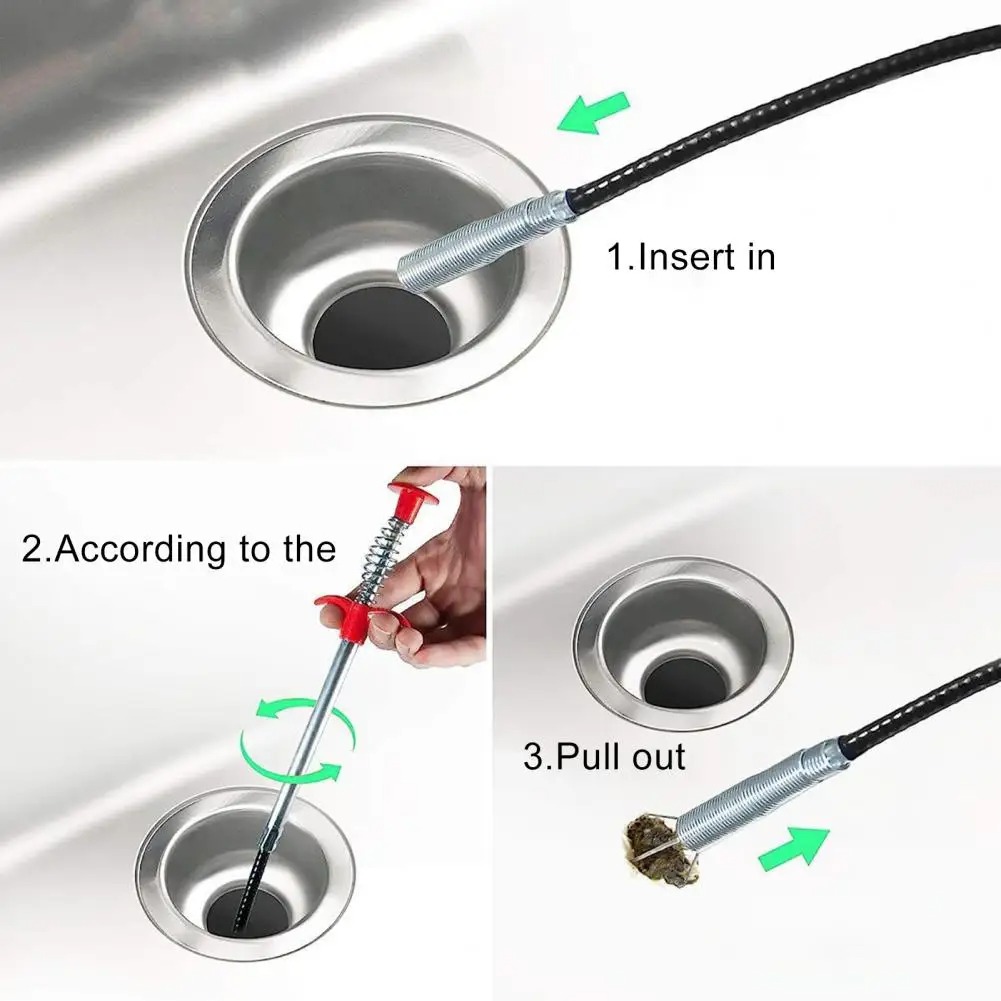 Flexible Spring Snake Drain Pi - Plumbing Snake Drain 评论和价格
